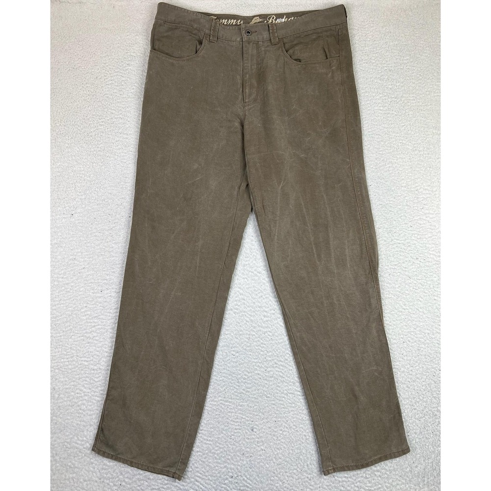 Tommy Bahama Pants Mens 38x33 Brown Tencel‎ Lyocell Chino Casual Straight Leg